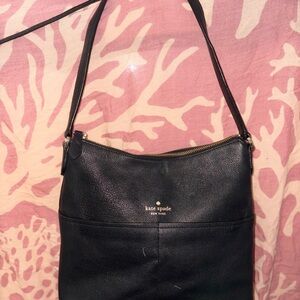 Kate Spade Black Pebbled Leather Shoulder Bag